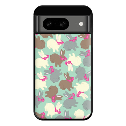 Bunny With Glasses Pattern Phone Case for Google Pixel 8