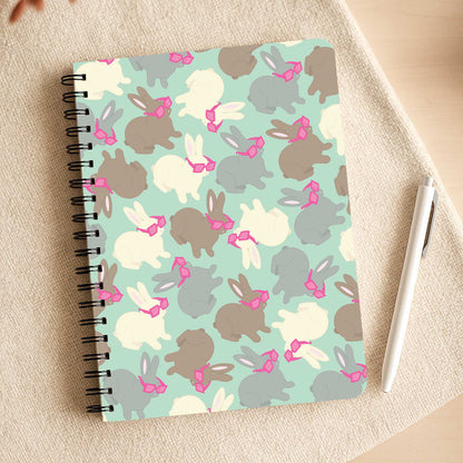 Bunny With Glasses Pattern Notepad