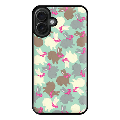 Bunny With Glasses Pattern Phone Case for iPhone 16 Plus