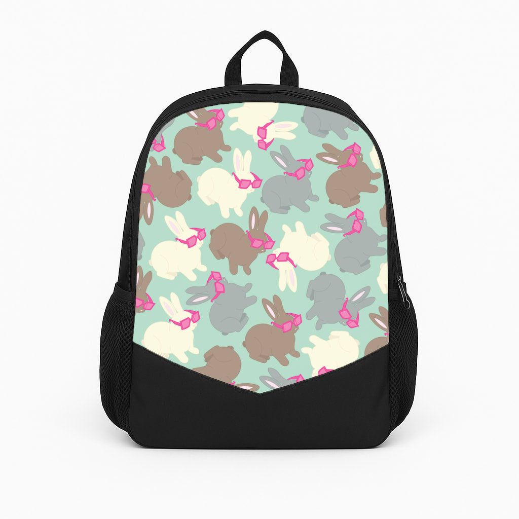 Bunny With Glasses Pattern Backpack