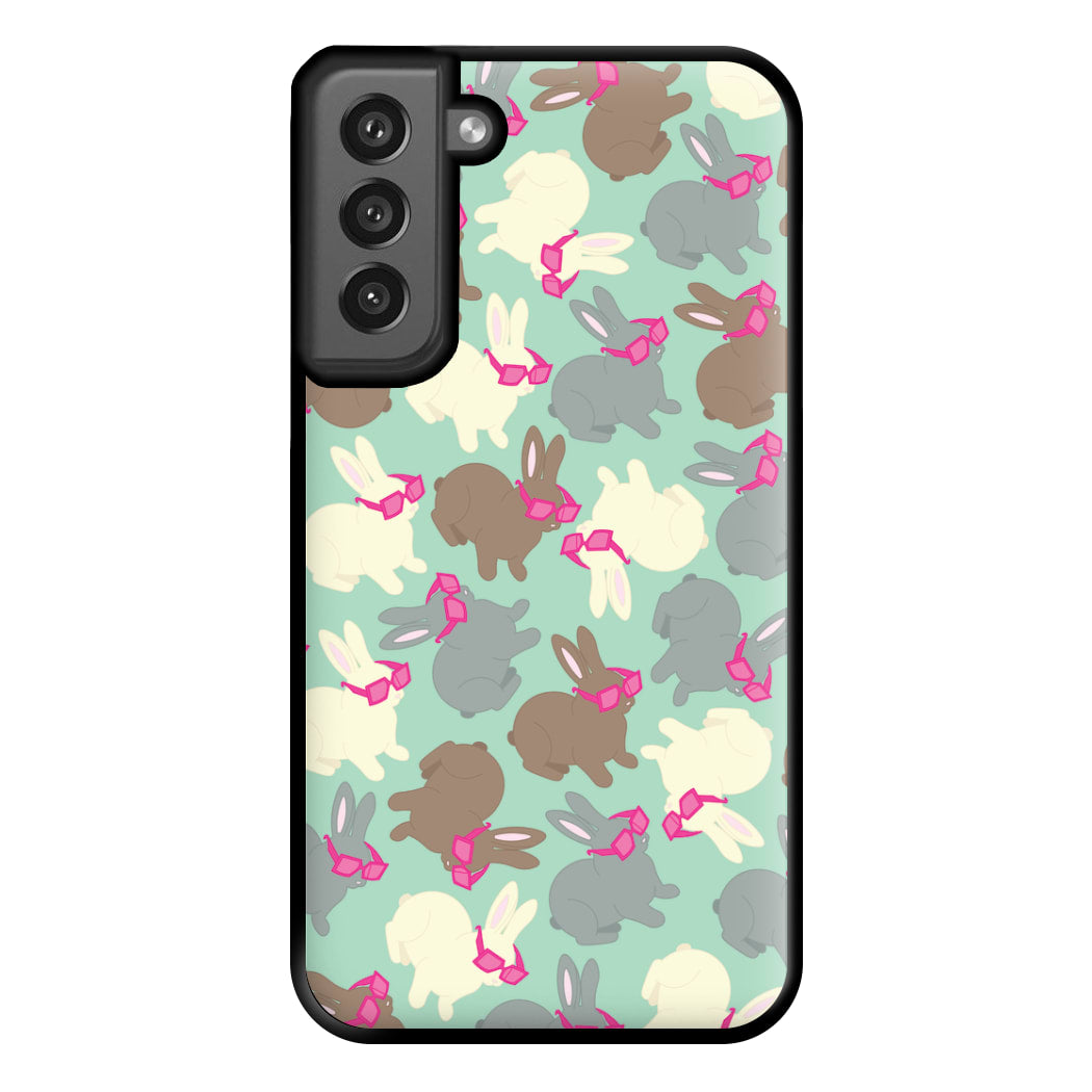 Bunny With Glasses Pattern Phone Case for Galaxy S21FE