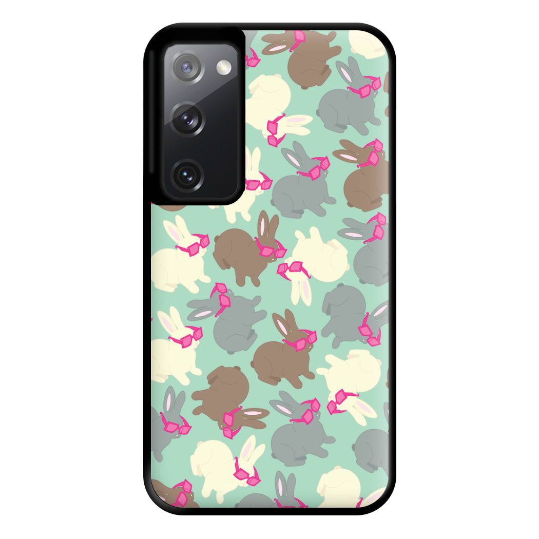 Bunny With Glasses Pattern Phone Case for Galaxy S20FE