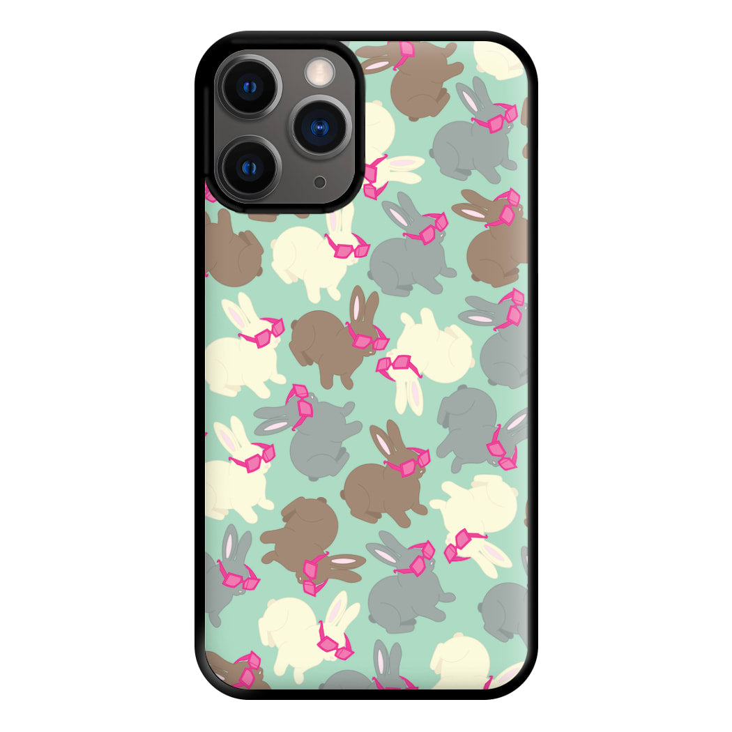 Bunny With Glasses Pattern Phone Case for iPhone 12 Pro Max