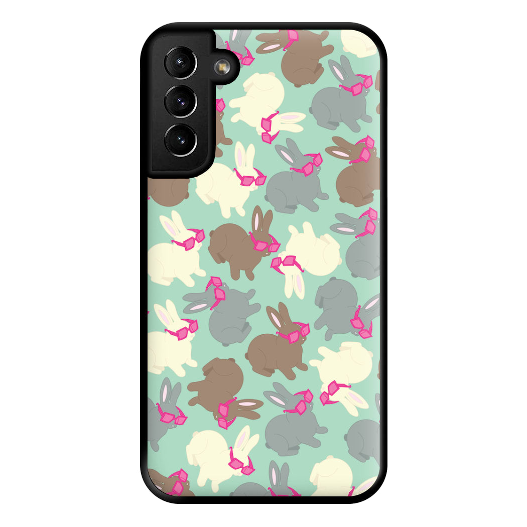 Bunny With Glasses Pattern Phone Case for Galaxy S21 Plus