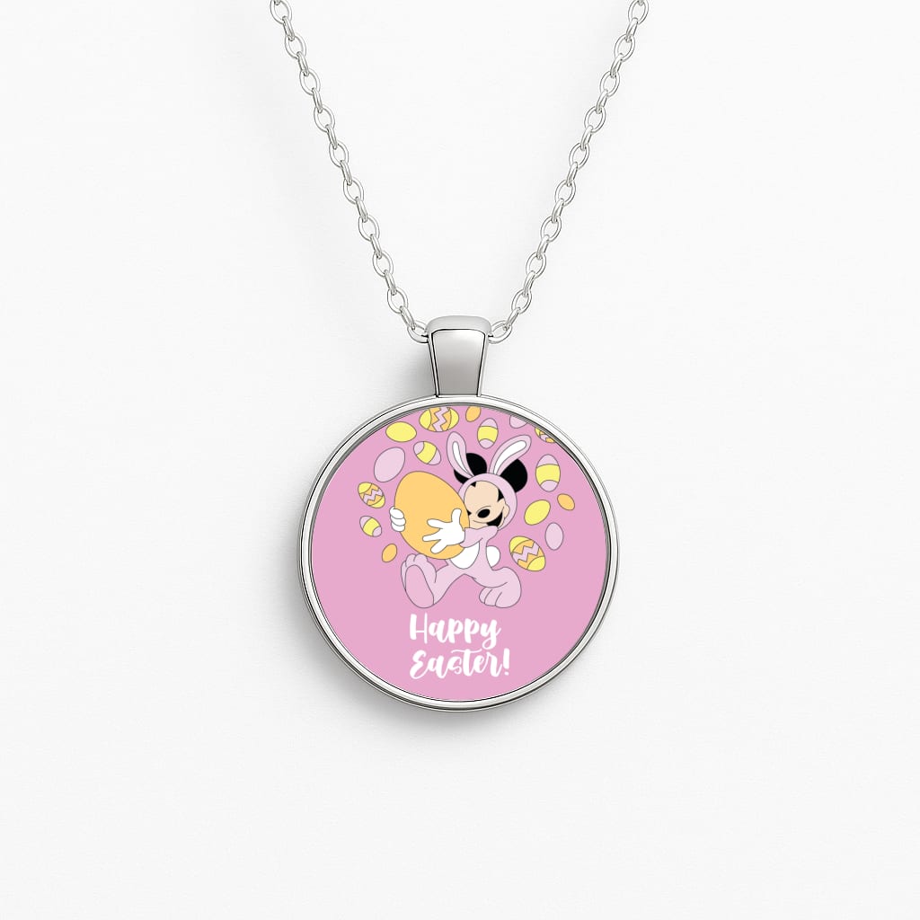 Happy Easter Pink  Necklace