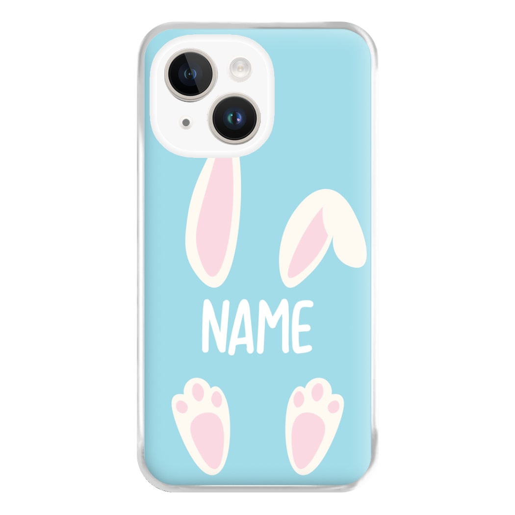 White Bunny Personalised Phone Case for iPhone 14 Plus