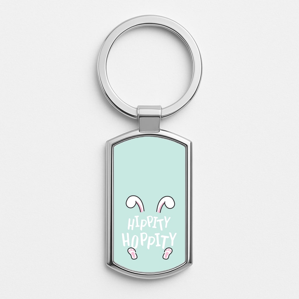 Hippity Hoppity Silver Keyring