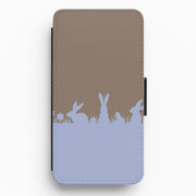 Bunny Outline Flip / Wallet Phone Case 1