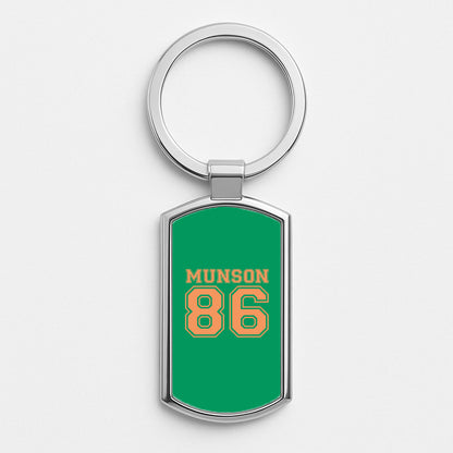 Munson 86 - Green Silver Keyring