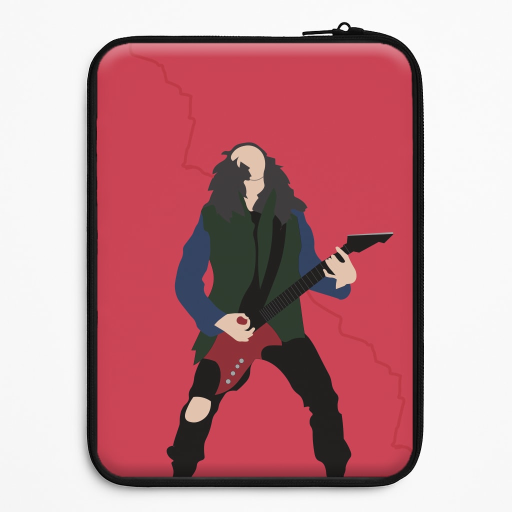 Eddie Munson Playing Guitar Laptop Sleeve