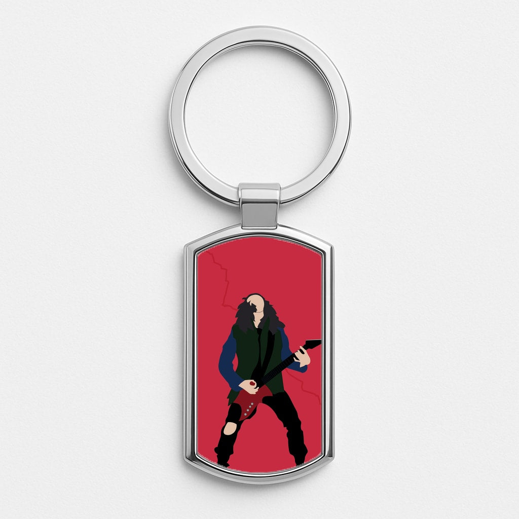 Eddie Munson Playing Guitar Luxury Keyring