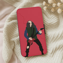Eddie Munson Playing Guitar Wallet Phone Case