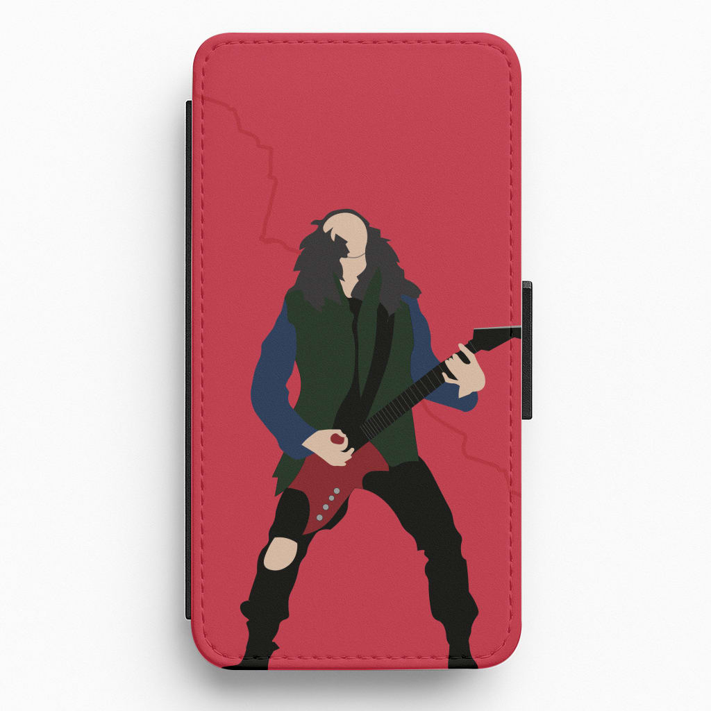 Eddie Munson Playing Guitar Flip / Wallet Phone Case