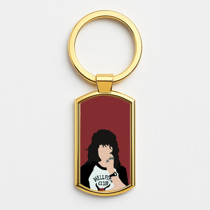 Eddie Munson Hellfire Gold Keyring