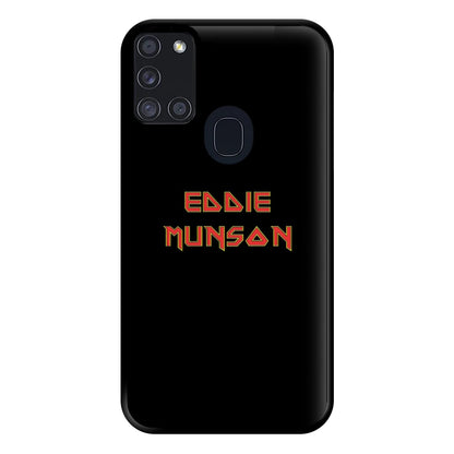 Eddie Munson Text Phone Case for Galaxy A21s