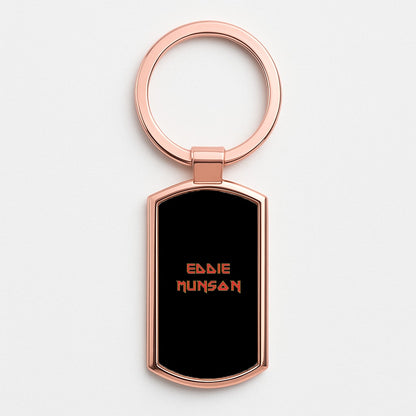 Eddie Munson Text Rose Gold Keyring