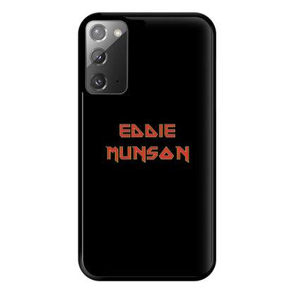 Eddie Munson Text Phone Case for Galaxy Note 20 Ultra