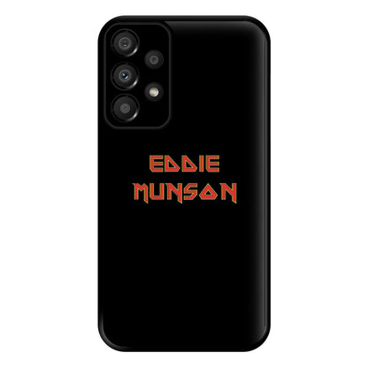 Eddie Munson Text Phone Case for Galaxy A33