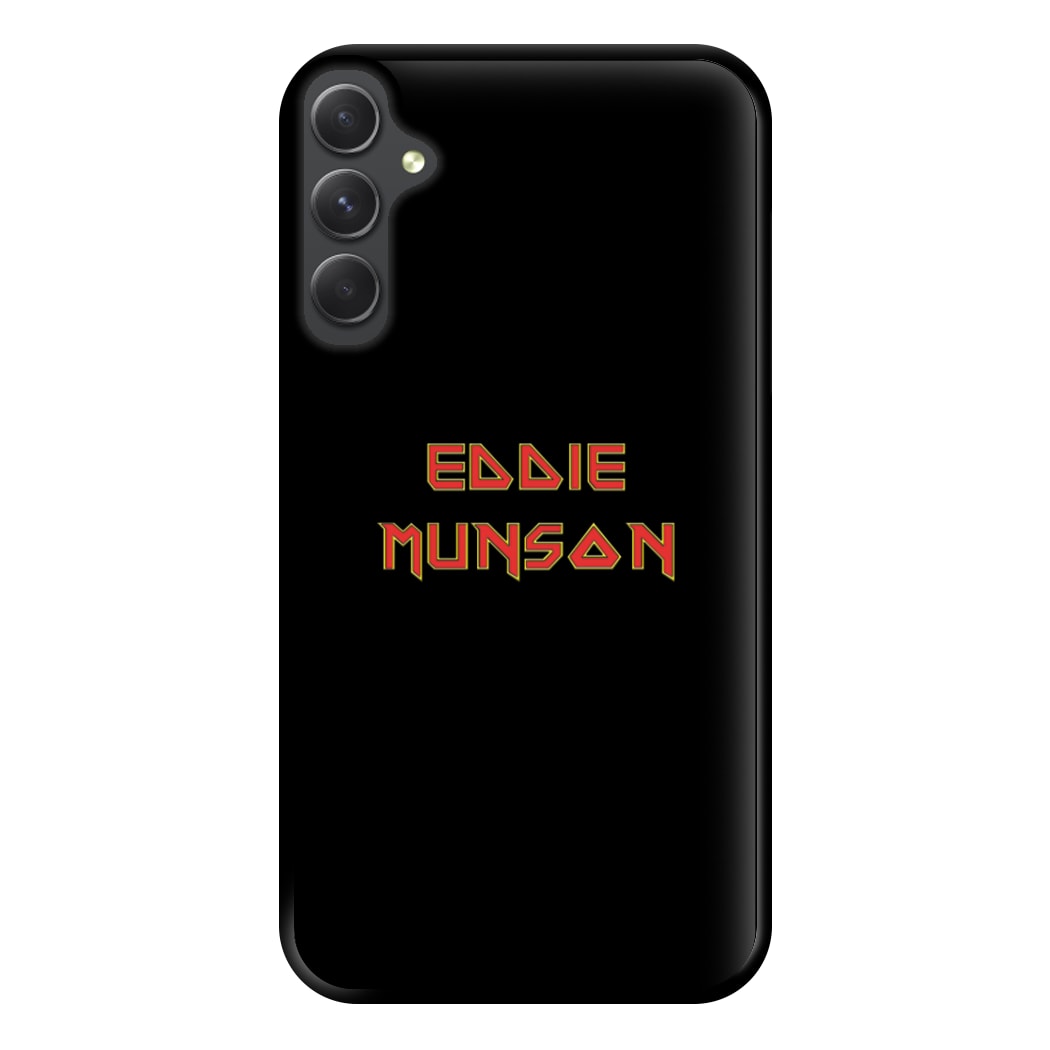 Eddie Munson Text Phone Case for Galaxy A34