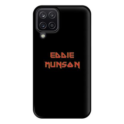 Eddie Munson Text Phone Case for Galaxy A12