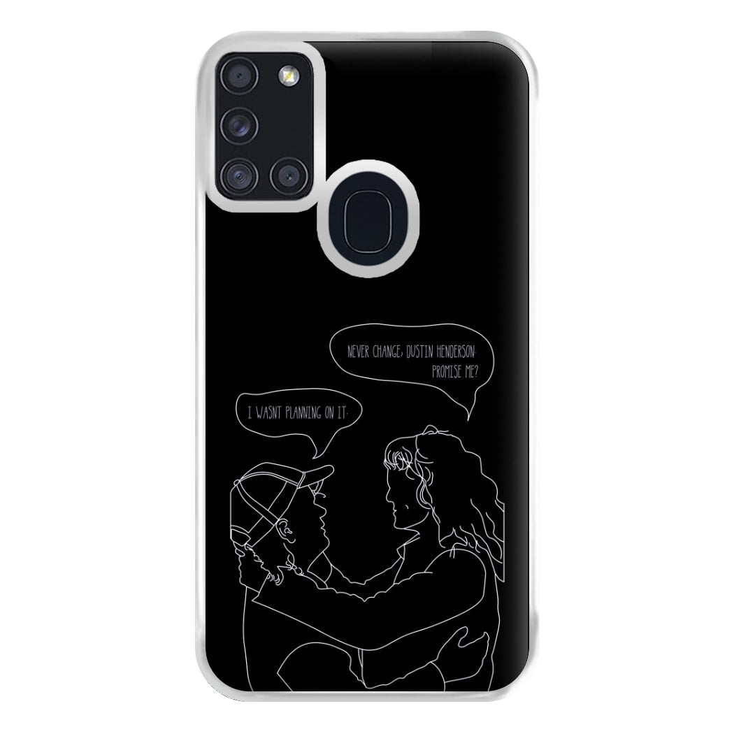 Never Change Dustin - Eddie Munson Stranger Phone Case for Galaxy A21s