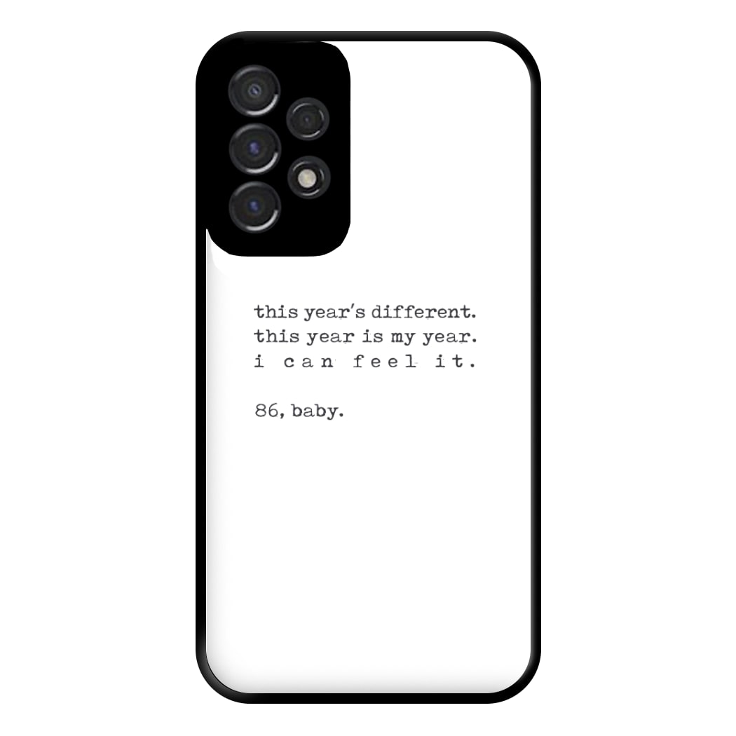 This Year's Different - Eddie Munson Stranger Phone Case for Galaxy A53