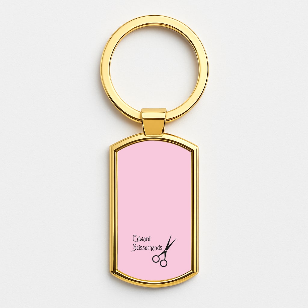 Name - Scissorhands Gold Keyring