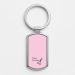 Name - Scissorhands Silver Keyring