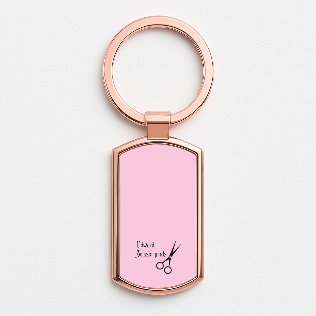 Name - Scissorhands Rose Gold Keyring