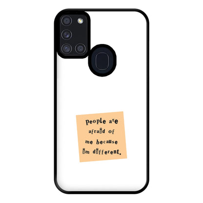 People Are Afraid Of Me - Scissorhands Phone Case for Galaxy A21s