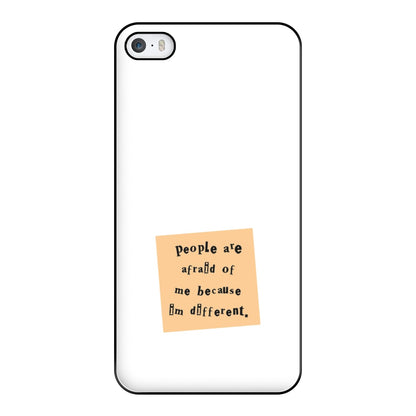 People Are Afraid Of Me - Scissorhands Phone Case for iPhone 5 / 5s / SE 2016