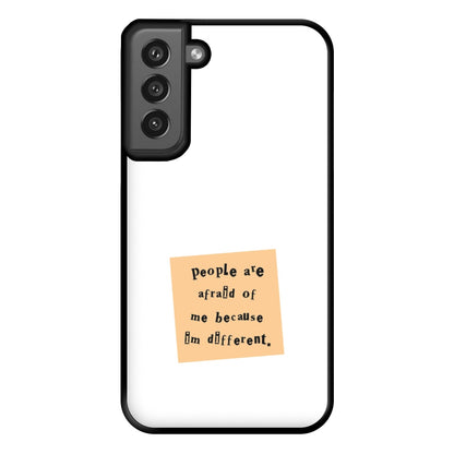 People Are Afraid Of Me - Scissorhands Phone Case for Galaxy S21FE