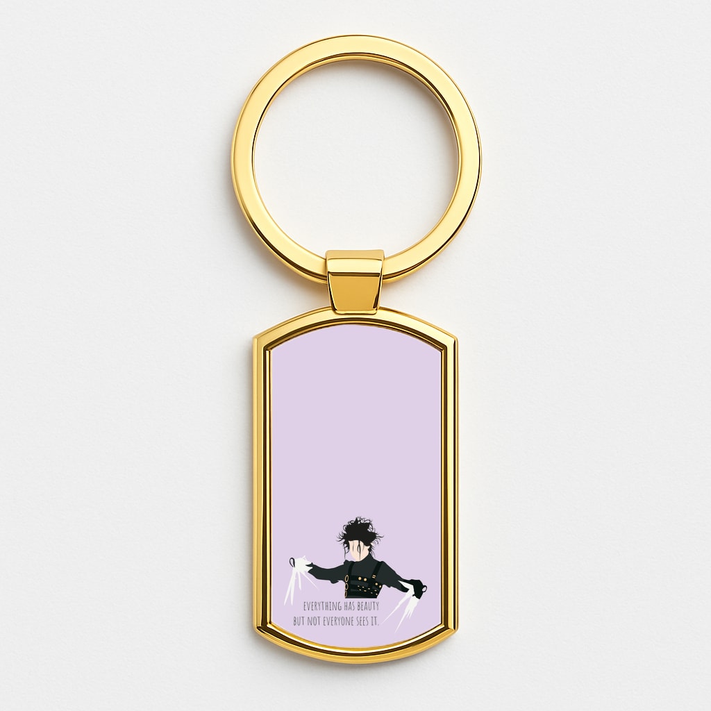 Everything Has Beauty - Scissorhands Gold Keyring