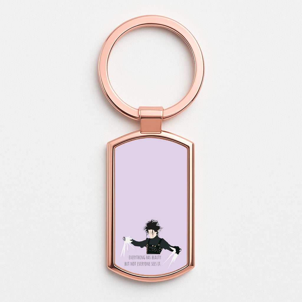 Everything Has Beauty - Scissorhands Rose Gold Keyring