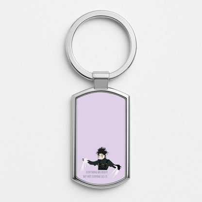 Everything Has Beauty - Scissorhands Silver Keyring