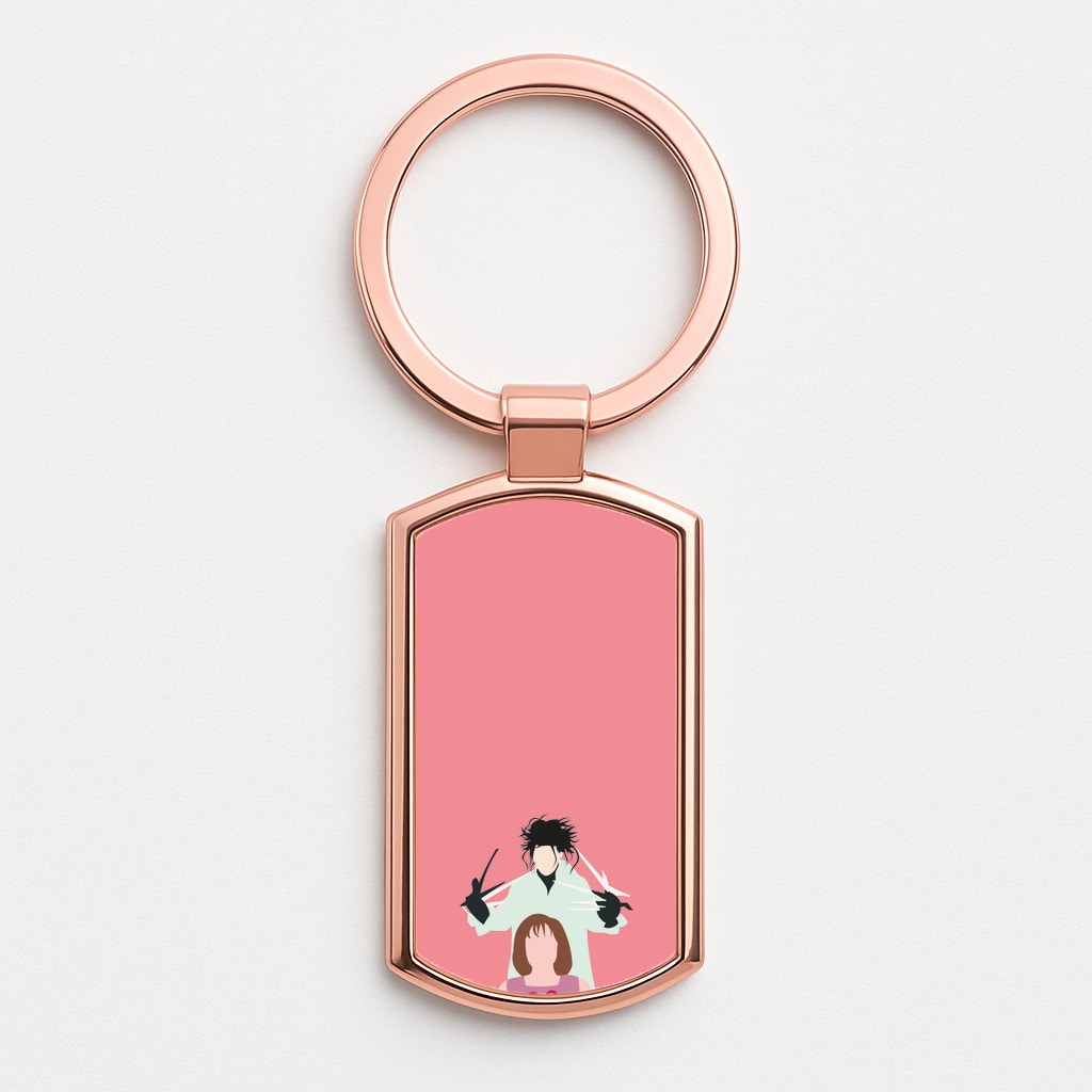 Standing - Scissorhands Rose Gold Keyring