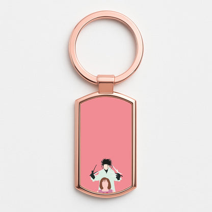 Standing - Scissorhands Rose Gold Keyring