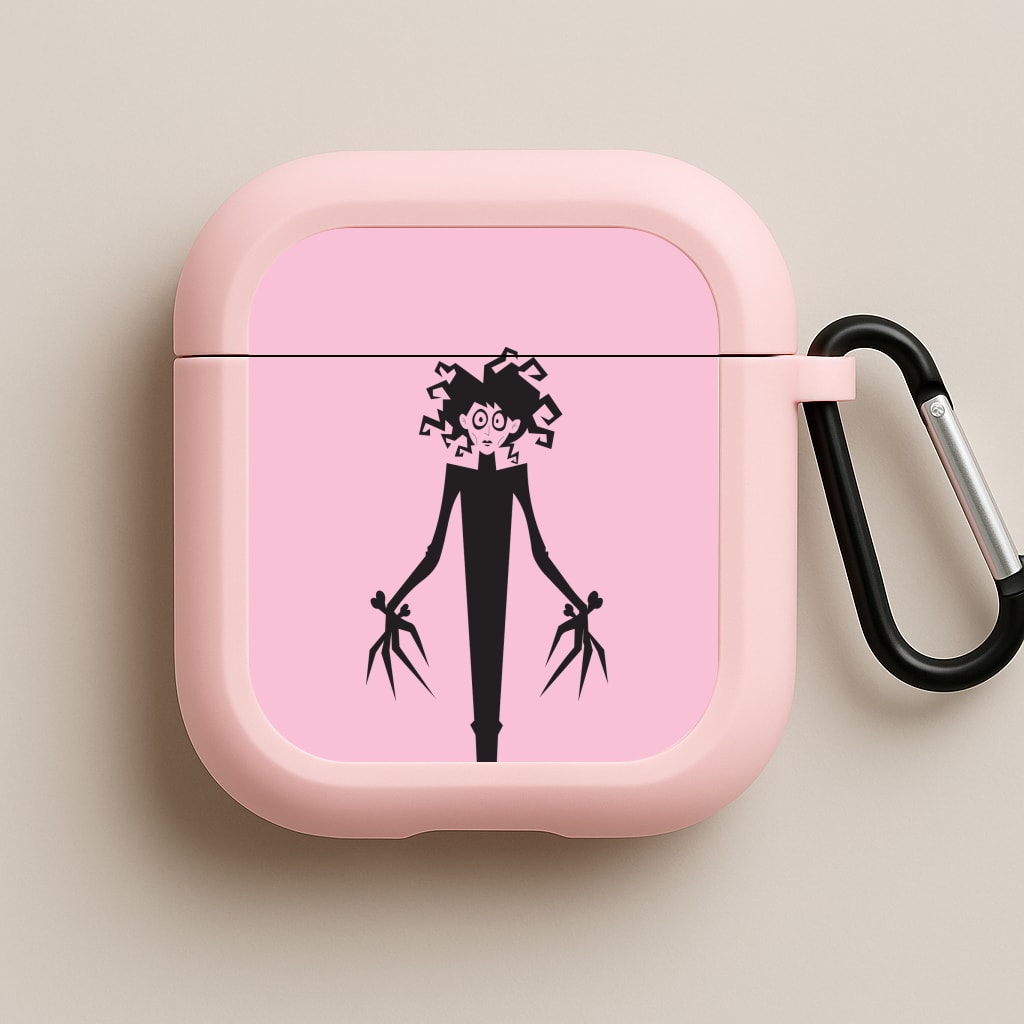 Cartoon - Scissorhands Pink AirPods Case