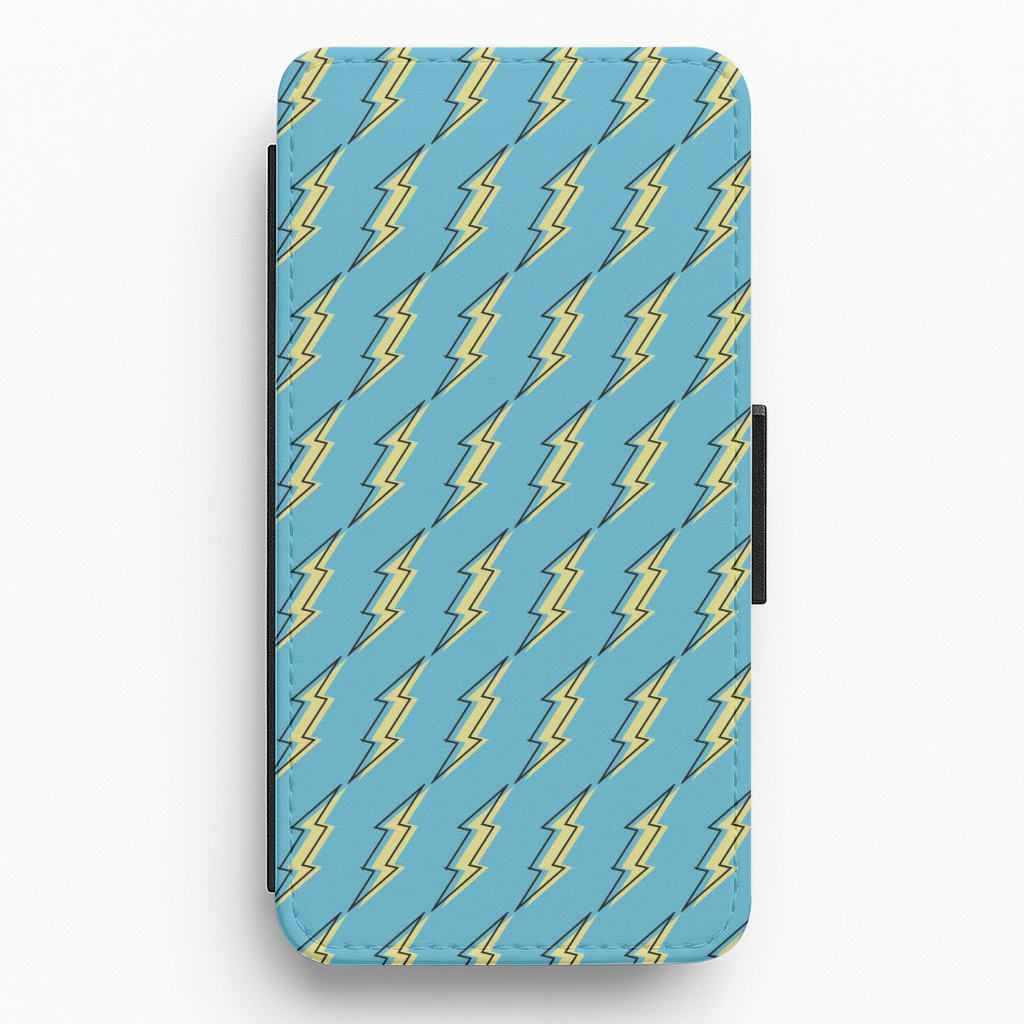 Blue Lightning - Eighties Flip / Wallet Phone Case