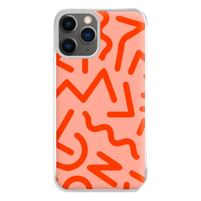 Red Abstract - Eighties Phone Case for iPhone 12 Pro Max