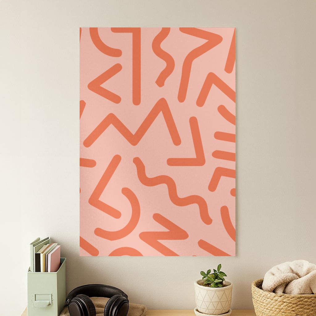 Red Abstract - Eighties Poster