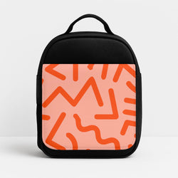 Red Abstract - Eighties Insulated Lunchbox