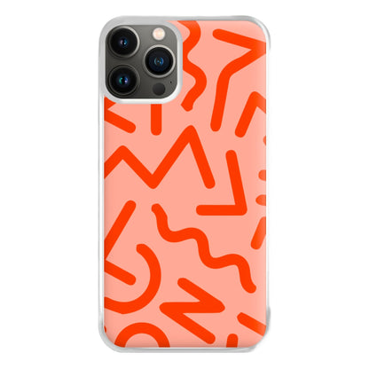 Red Abstract - Eighties Phone Case for iPhone 11 Pro Max