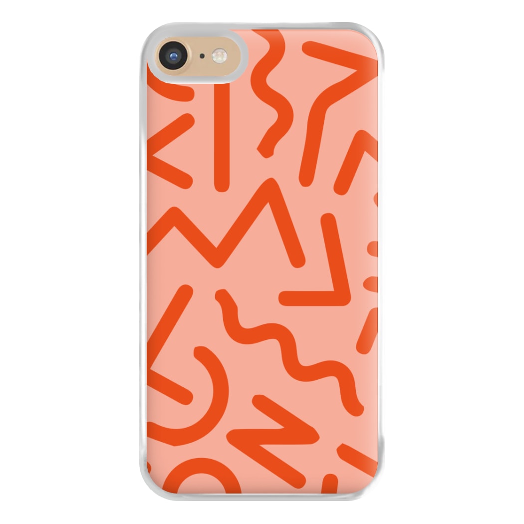 Red Abstract - Eighties Phone Case for iPhone 6 / 7 / 8 / SE