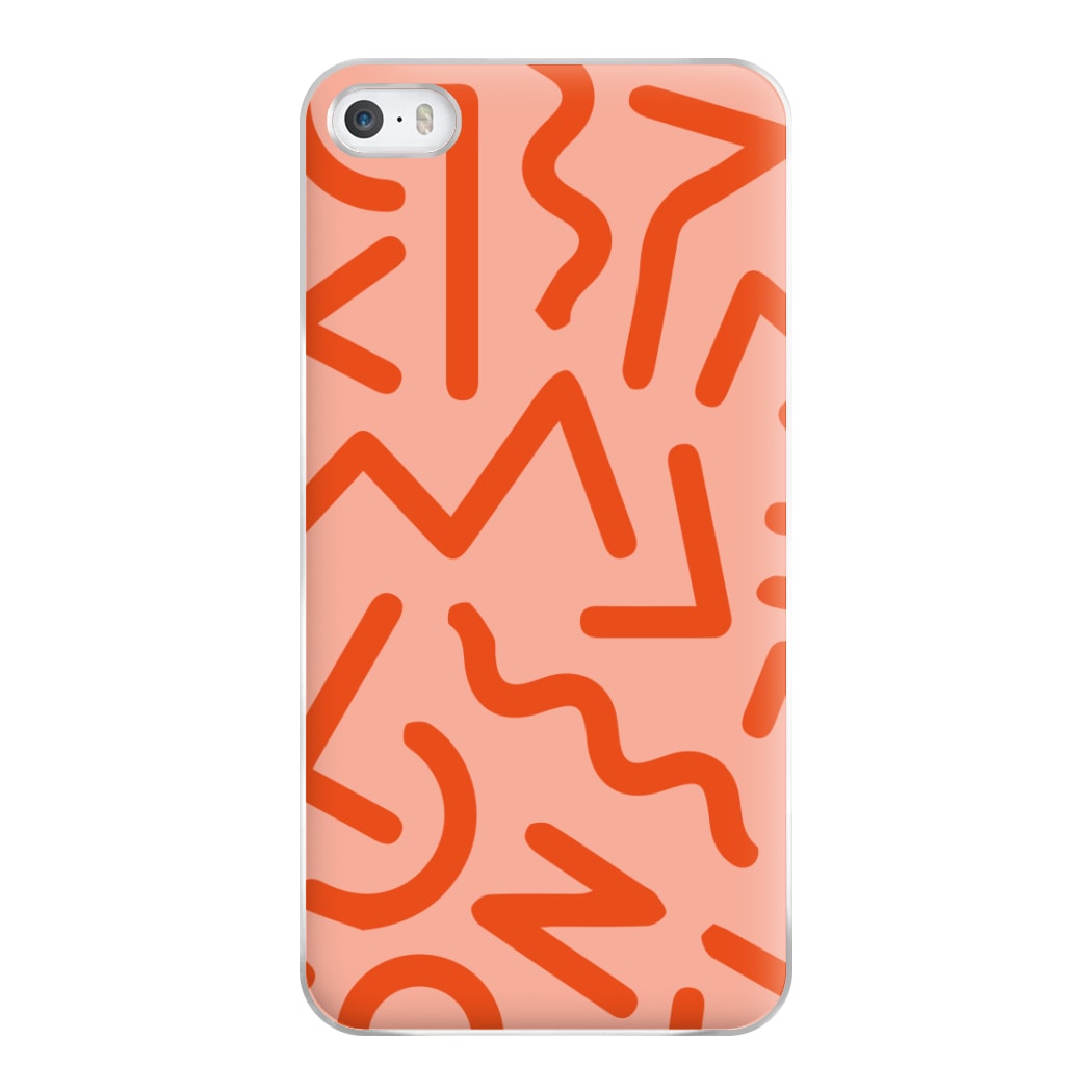 Red Abstract - Eighties Phone Case for iPhone 5 / 5s / SE 2016