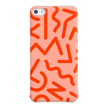 Red Abstract - Eighties Phone Case for iPhone 5 / 5s / SE 2016