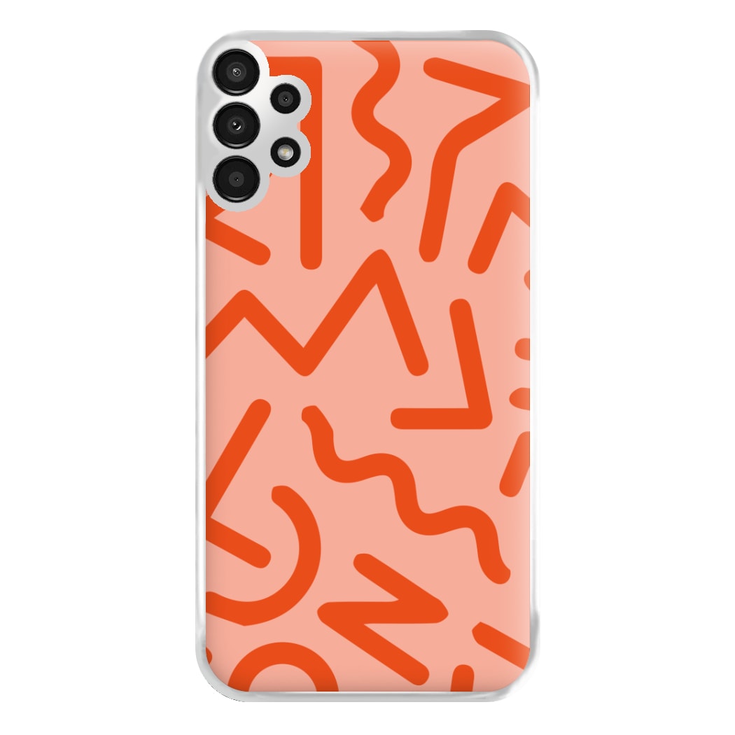 Red Abstract - Eighties Phone Case for Galaxy A13