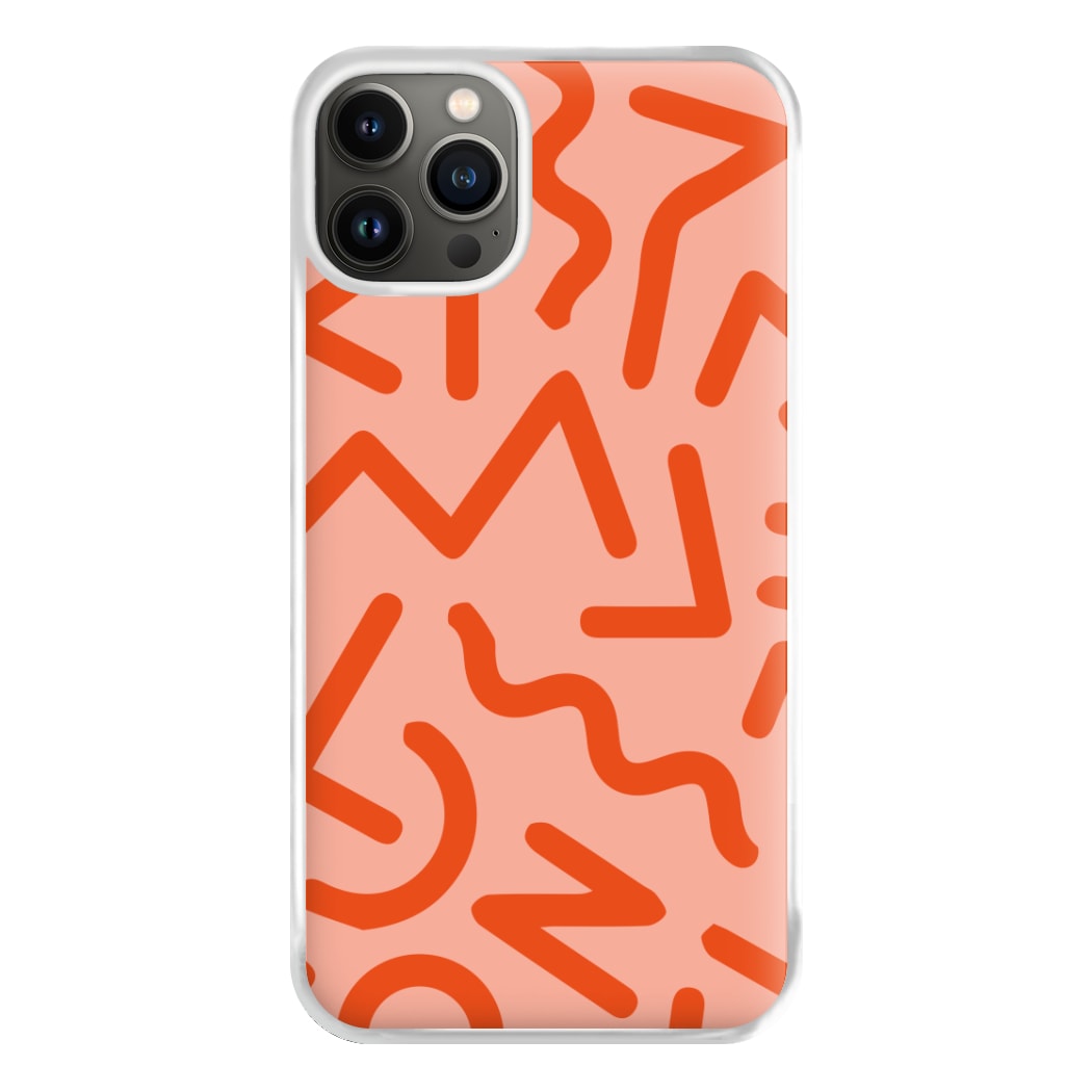 Red Abstract - Eighties Phone Case for iPhone 13