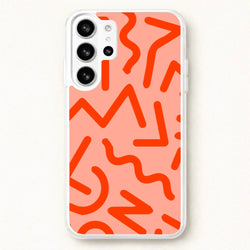 Red Abstract - Eighties Phone Case for Galaxy S26 Ultra