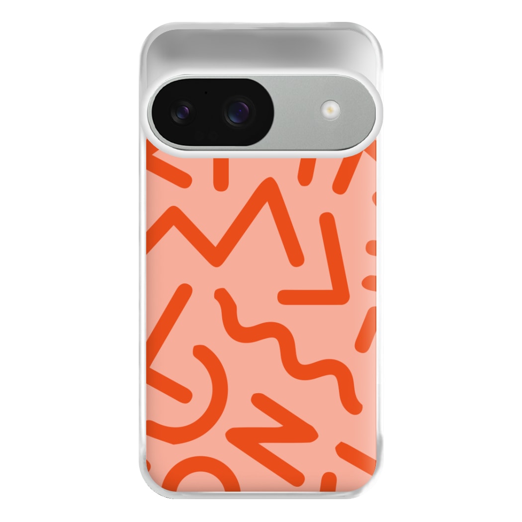 Red Abstract - Eighties Phone Case for Google Pixel 9 / 9 Pro